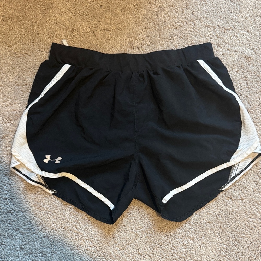 Under Armour Black and White Athletic Shorts